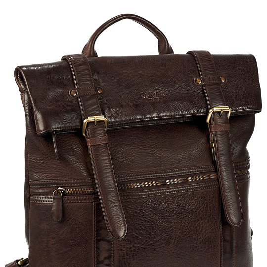 Рюкзак Dr.Koffer из натуральной кожи темно-коричневый