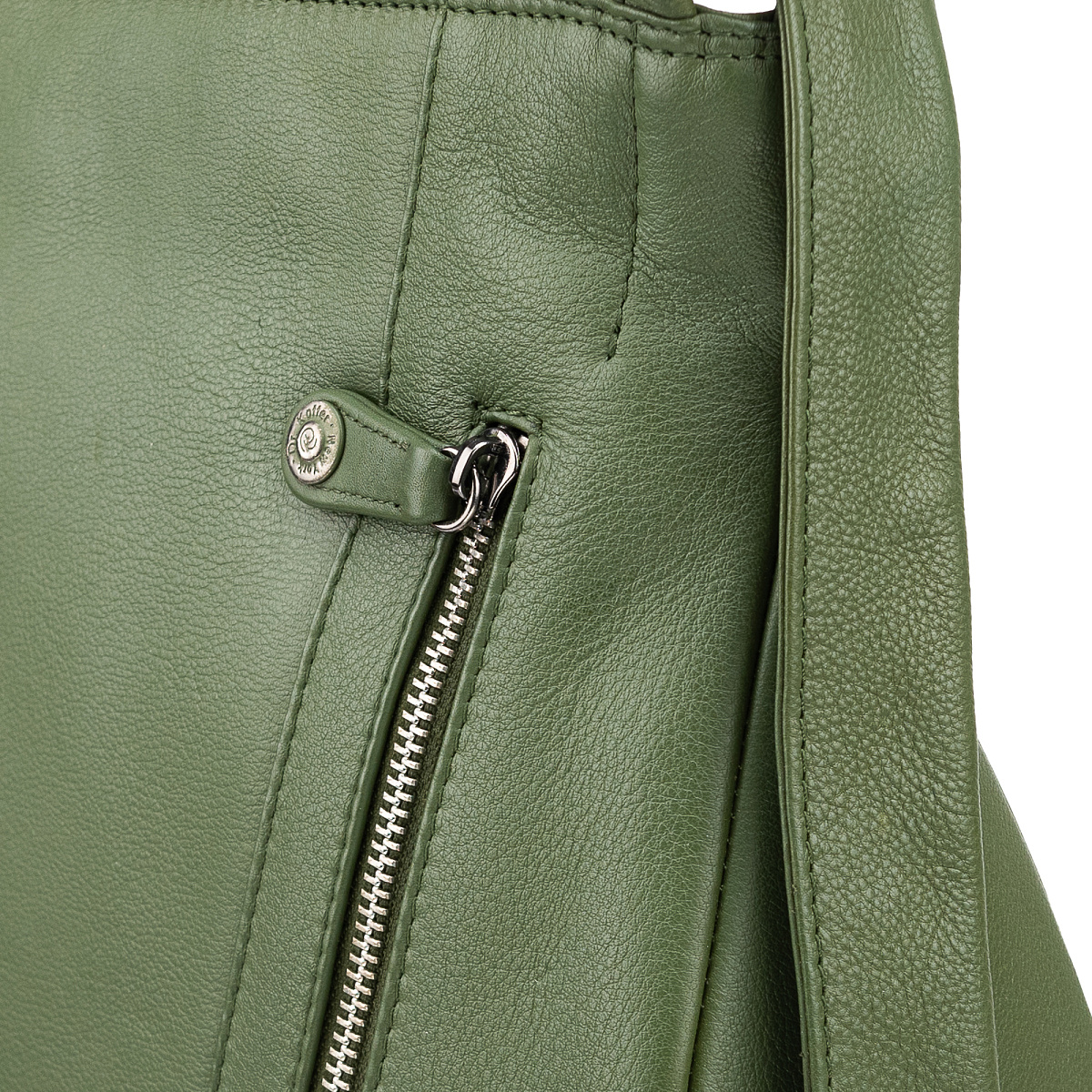 Женская сумка Dr.Koffer из натуральной кожи зеленая