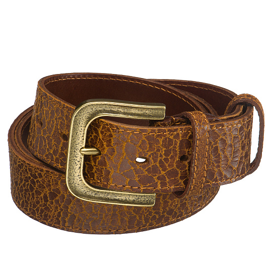 Ремень Dr. Koffer из натуральной кожи коричневый