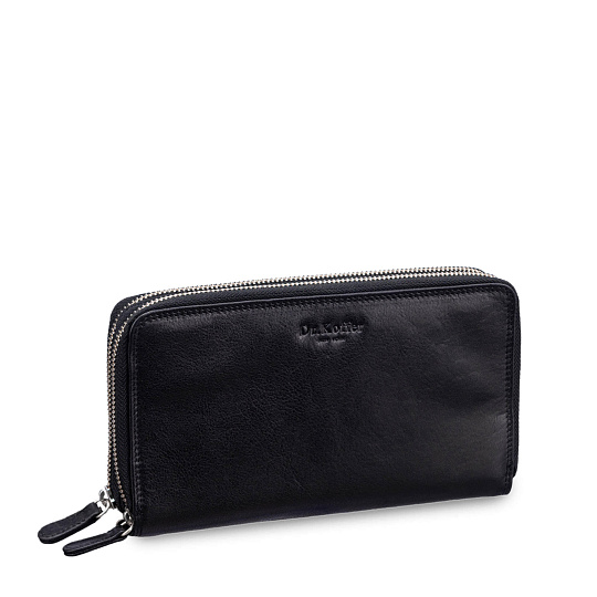 Портмоне Dr.Koffer из натуральной кожи черное