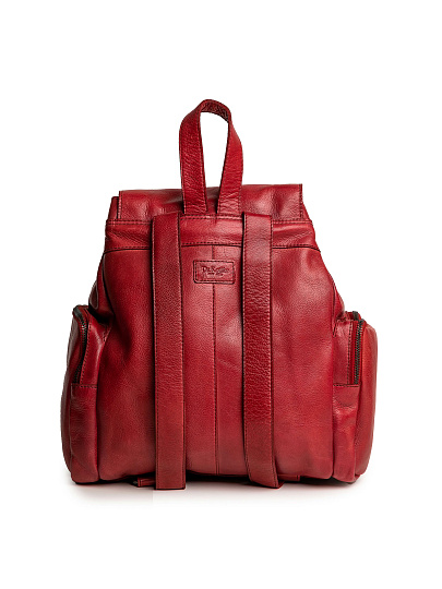 Рюкзак Dr.Koffer из натуральной кожи красный