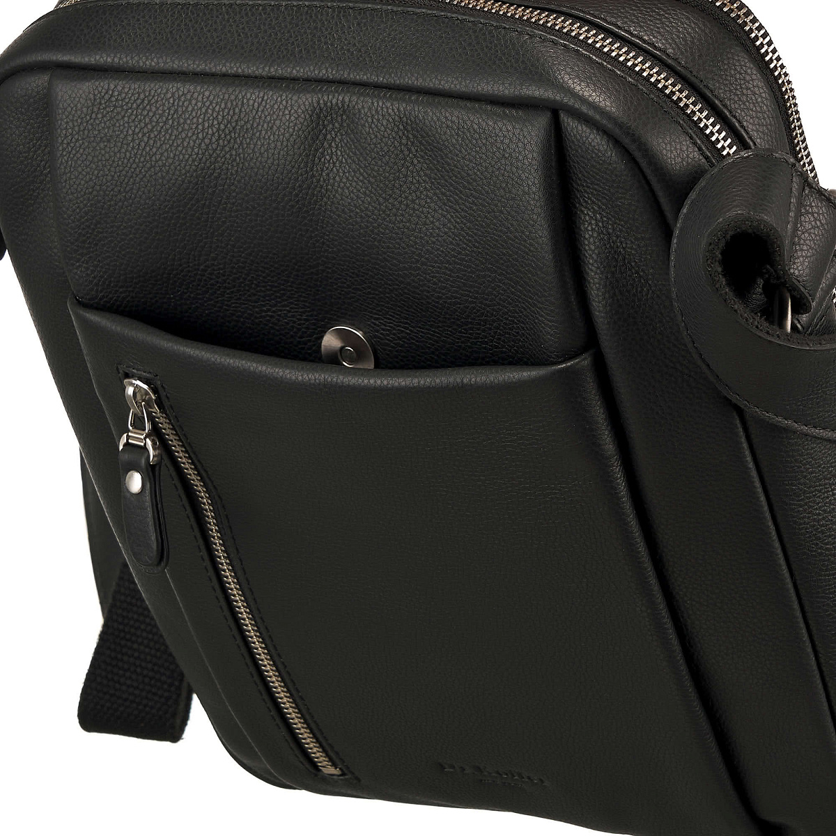 Сумка через плечо Dr.Koffer из натуральной кожи черная