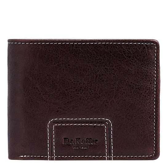 Портмоне Dr.Koffer из натуральной кожи коричневое