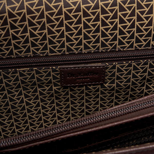 Портфель Dr.Koffer из натуральной кожи темно-коричневый