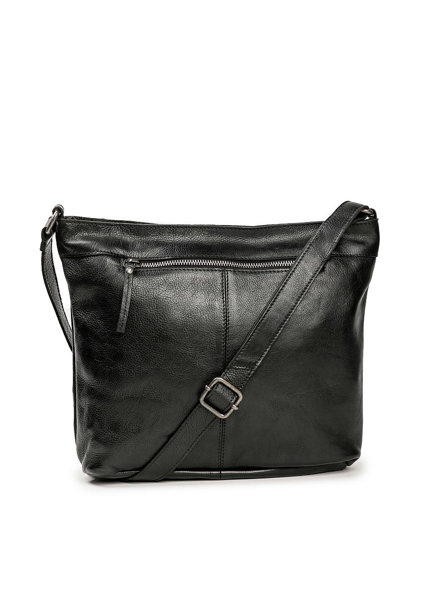 Сумка через плечо Dr.Koffer из натуральной кожи черная