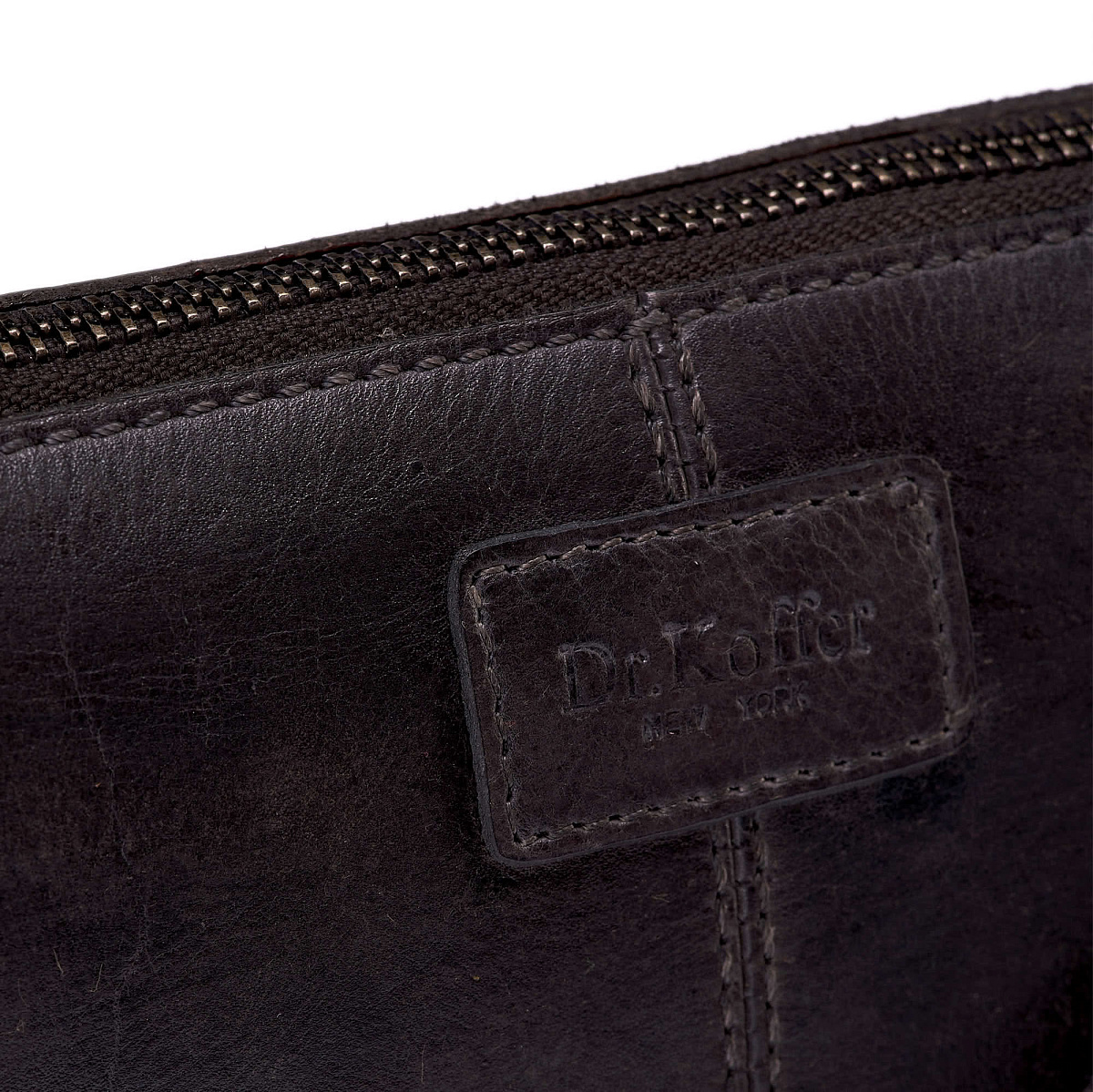 Сумка через плечо Dr.Koffer из натуральной кожи серая