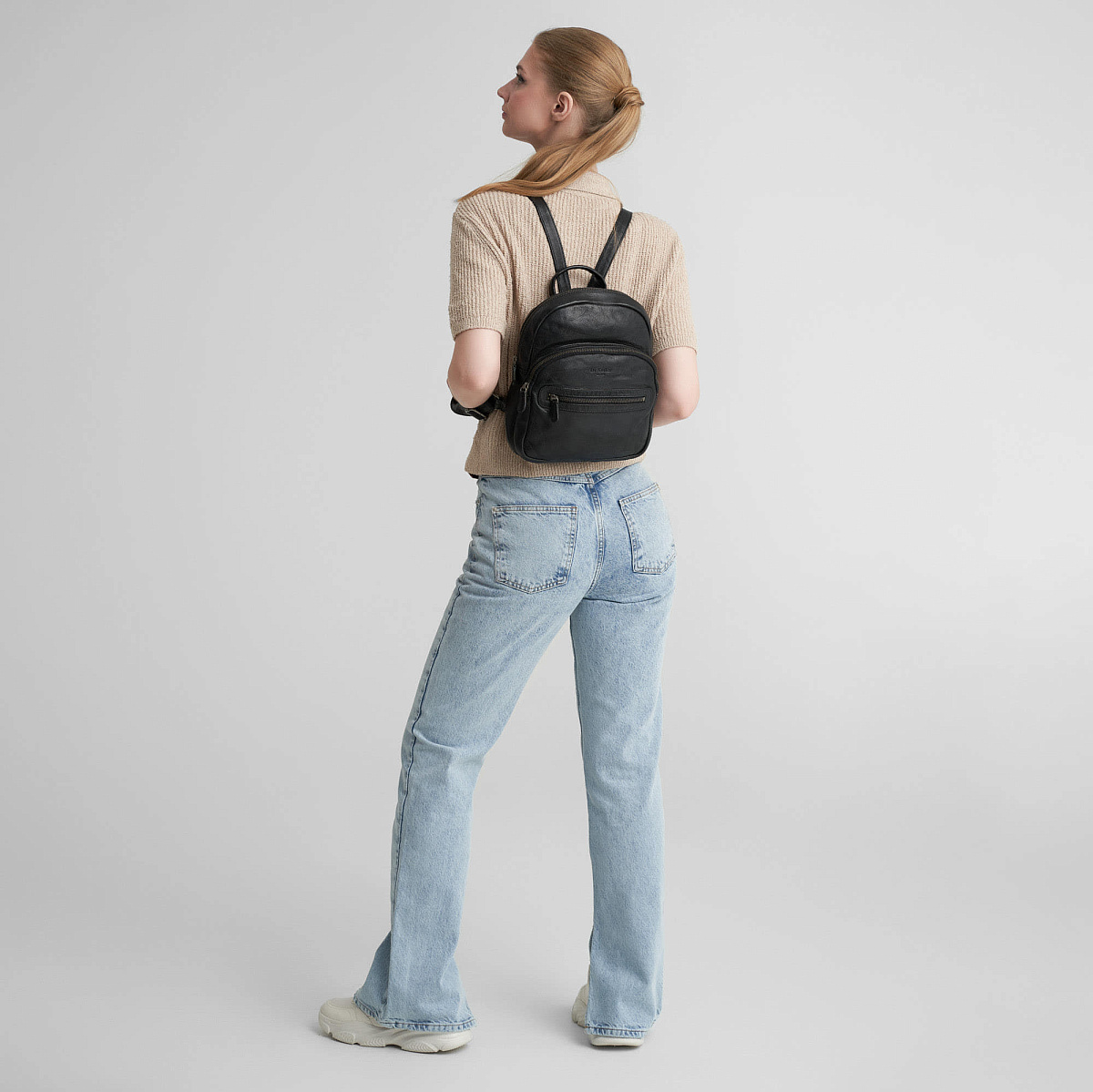 Рюкзак Dr.Koffer из натуральной кожи черный