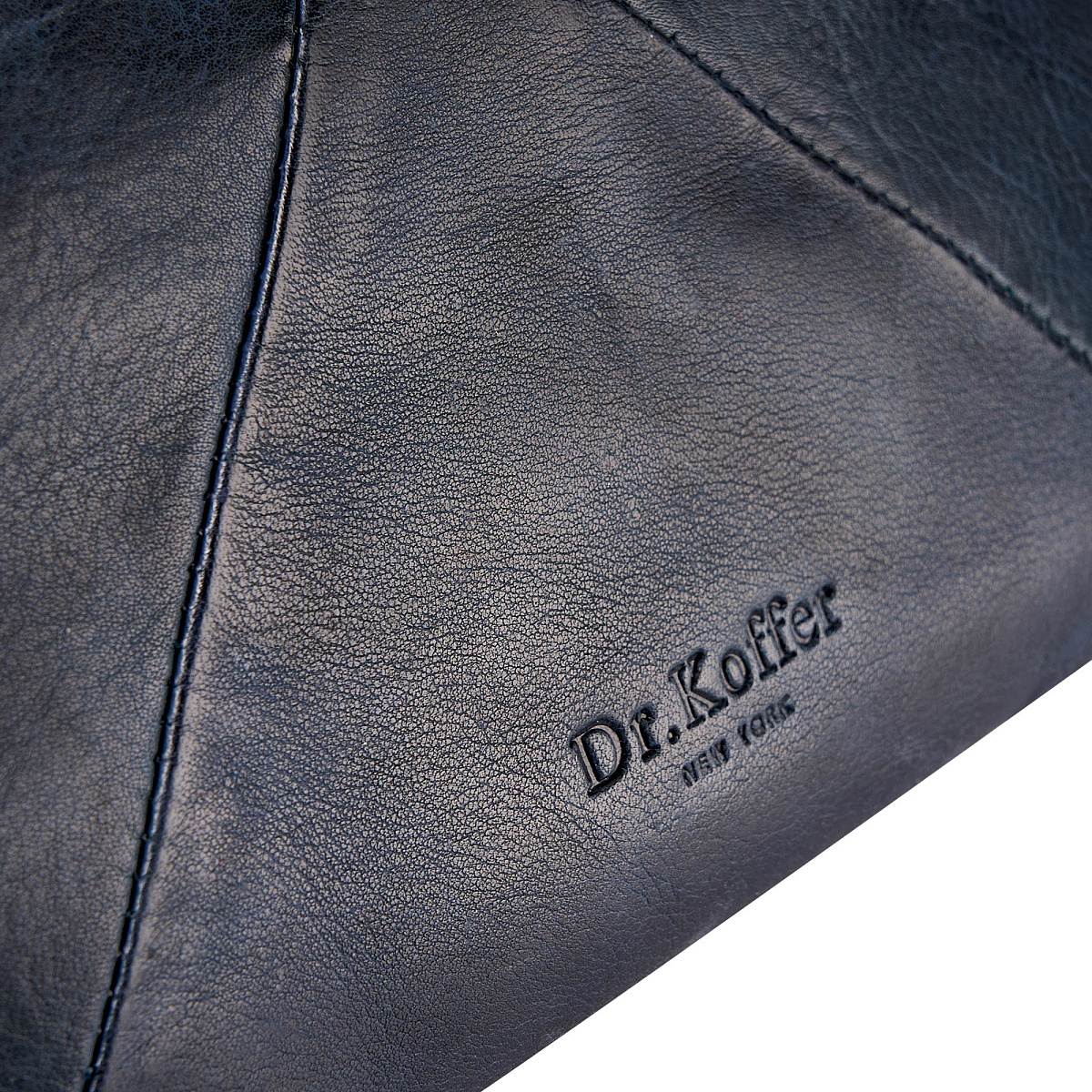 Сумка на пояс Dr. Koffer из натуральной кожи синяя