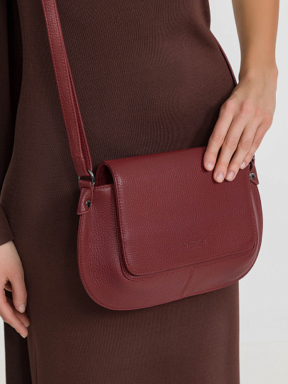 Женская сумка Dr.Koffer из натуральной кожи бордовая