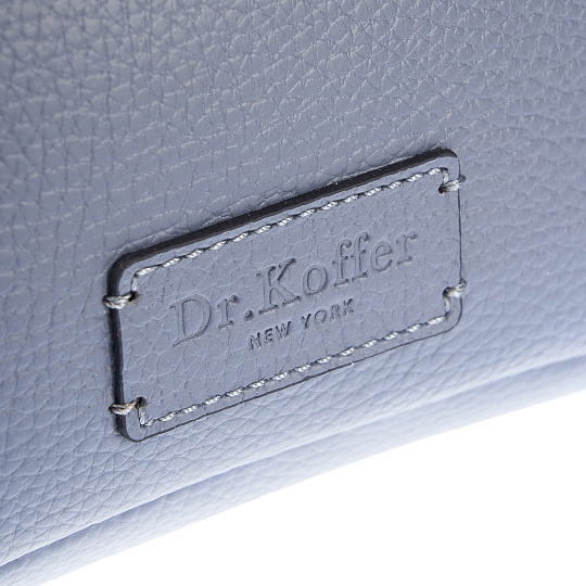 Женская сумка Dr. Koffer из натуральной кожи серая