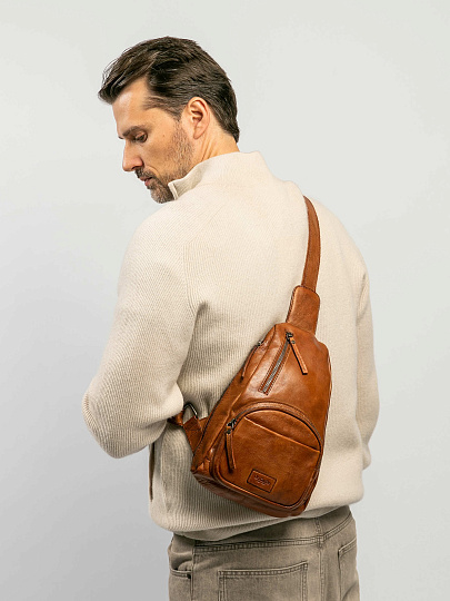 Рюкзак Dr.Koffer из натуральной кожи светло-коричневый