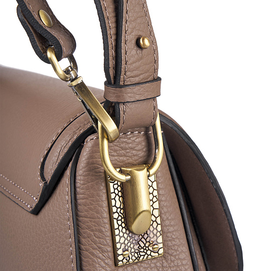 Женская сумка Dr. Koffer из натуральной кожи бежевая