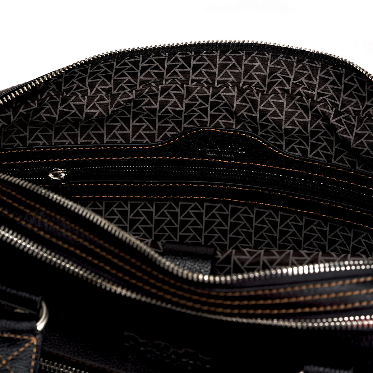 Деловая сумка Dr.Koffer из натуральной кожи черная