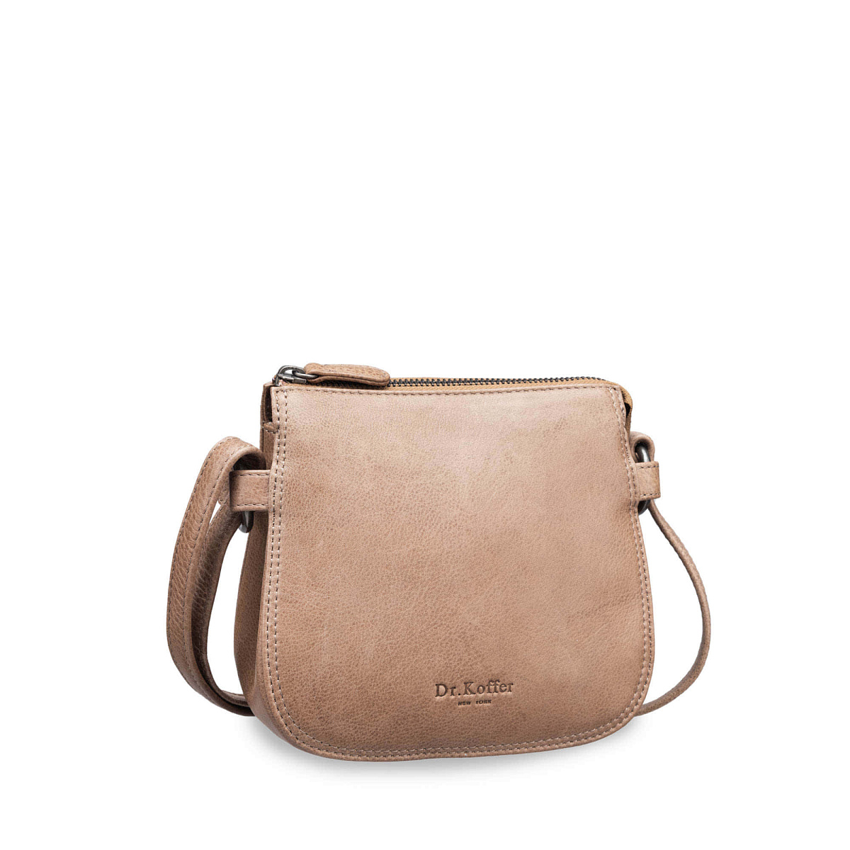 Женская сумка Dr.Koffer из натуральной кожи бежевая