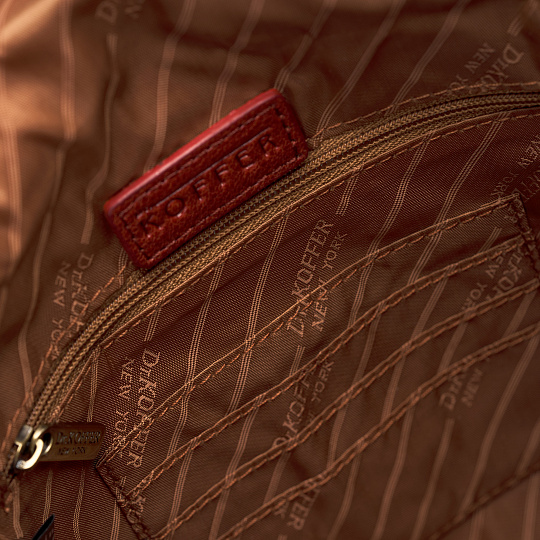 Сумка через плечо Dr.Koffer из натуральной кожи коричневая