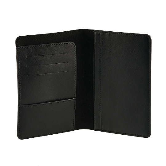 Обложка для паспорта Dr.Koffer из натуральной кожи черная