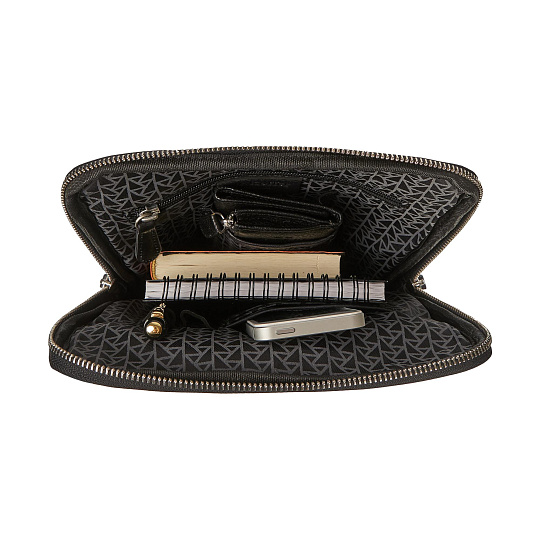 Сумка через плечо Dr.Koffer из натуральной кожи черная