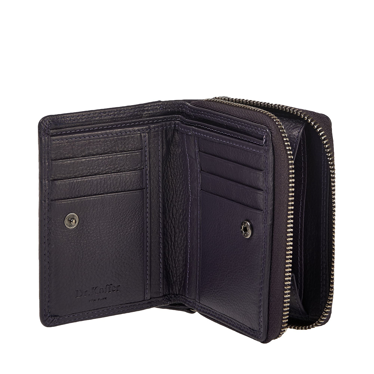 Портмоне Dr.Koffer из натуральной кожи фиолетовое
