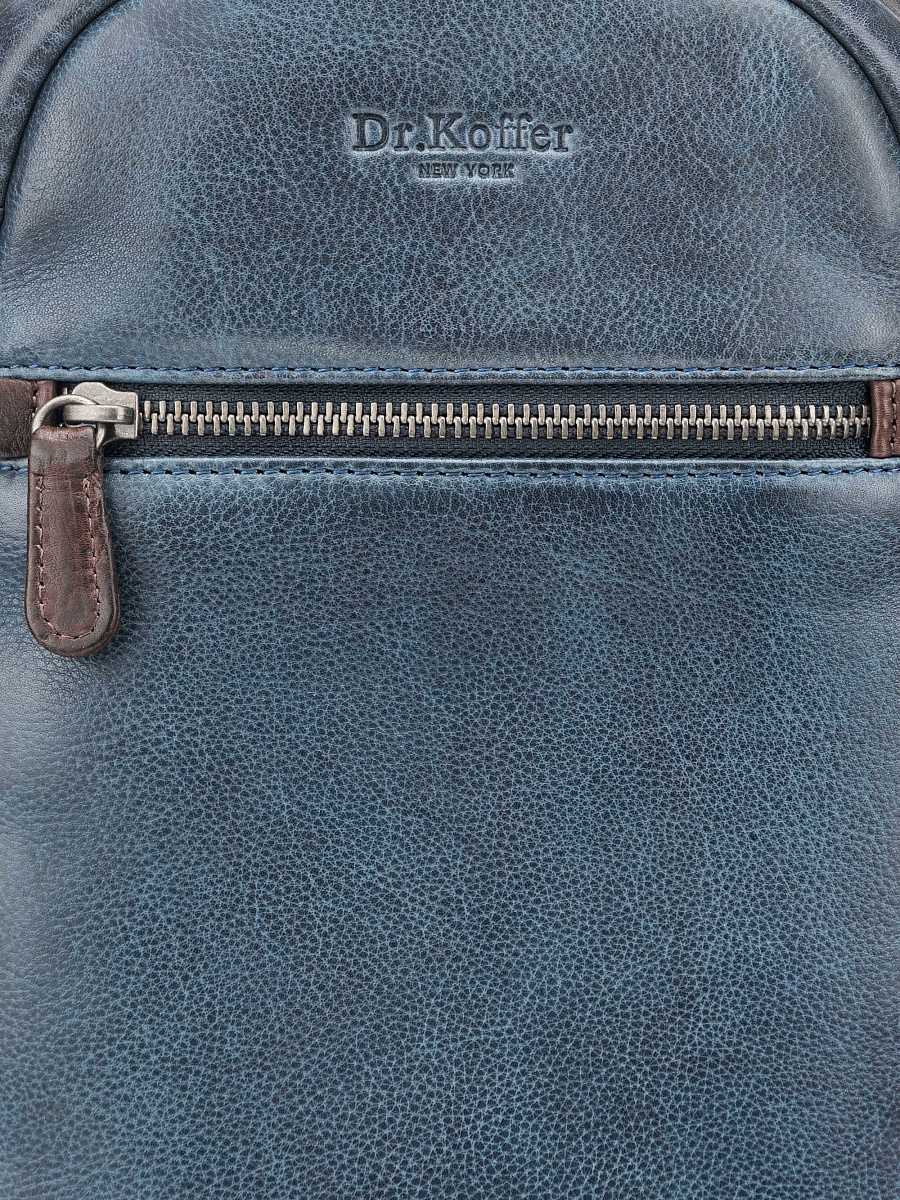 Рюкзак Dr. Koffer из натуральной кожи синий