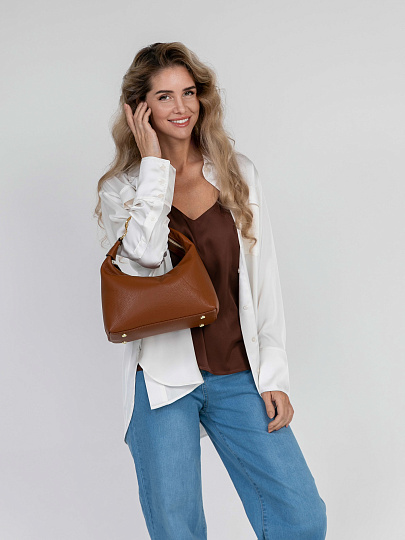 Женская сумка Dr.Koffer из натуральной кожи коричневая