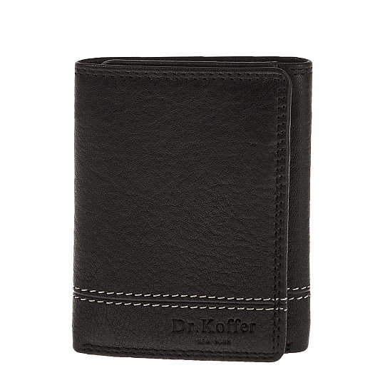 Портмоне Dr.Koffer из натуральной кожи черное