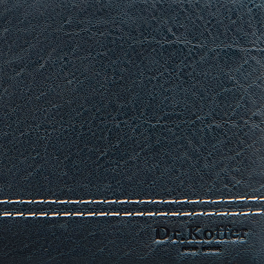 Зажим для денег Dr.Koffer из натуральной кожи синий