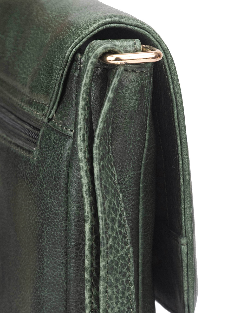 Женская сумка Dr. Koffer из натуральной кожи зеленая