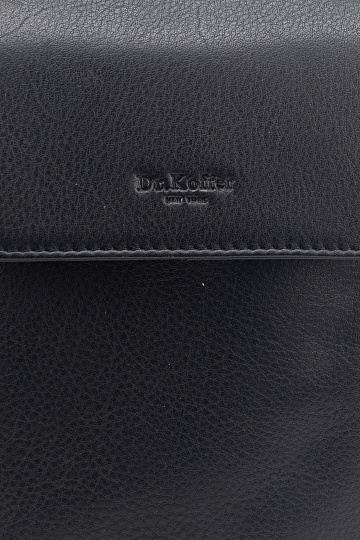 Сумка через плечо Dr.Koffer из натуральной кожи черная
