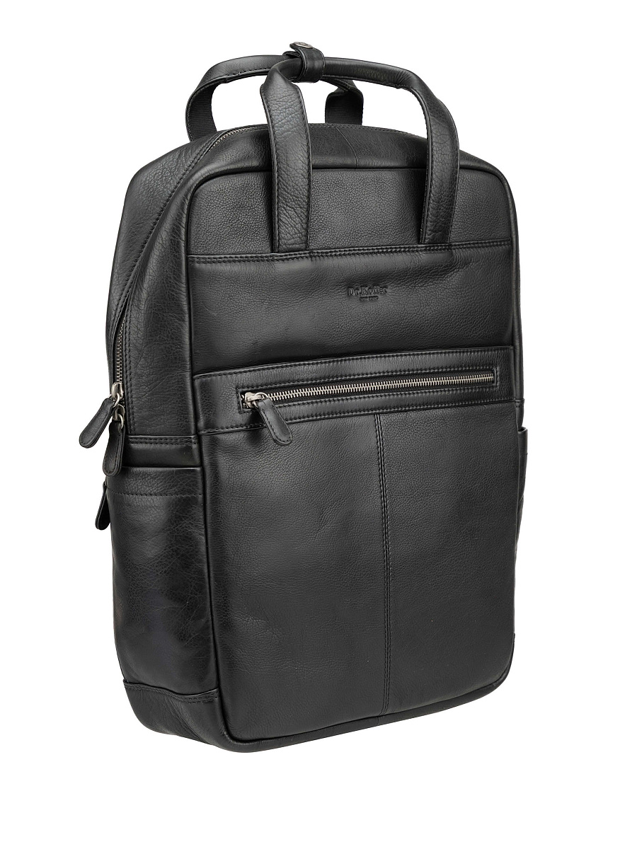 Рюкзак Dr. Koffer из натуральной кожи черный