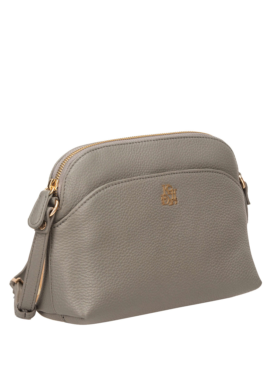 Женская сумка Dr. Koffer из натуральной кожи серая