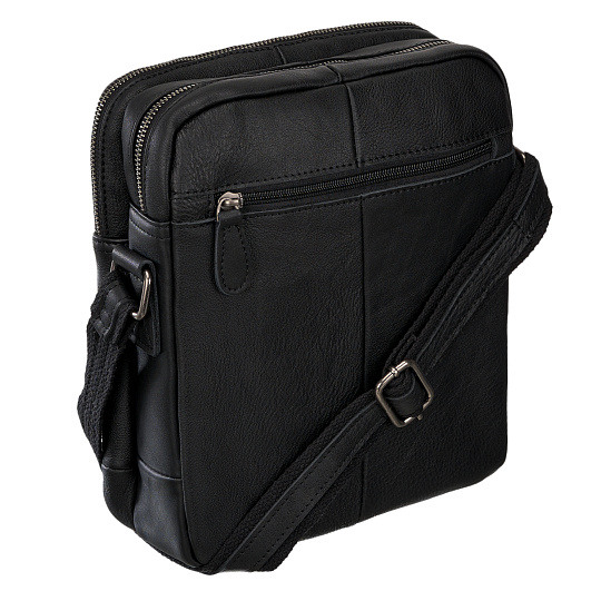 Сумка через плечо Dr.Koffer из натуральной кожи черная