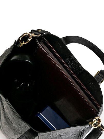 Женская сумка Dr.Koffer из натуральной кожи черная