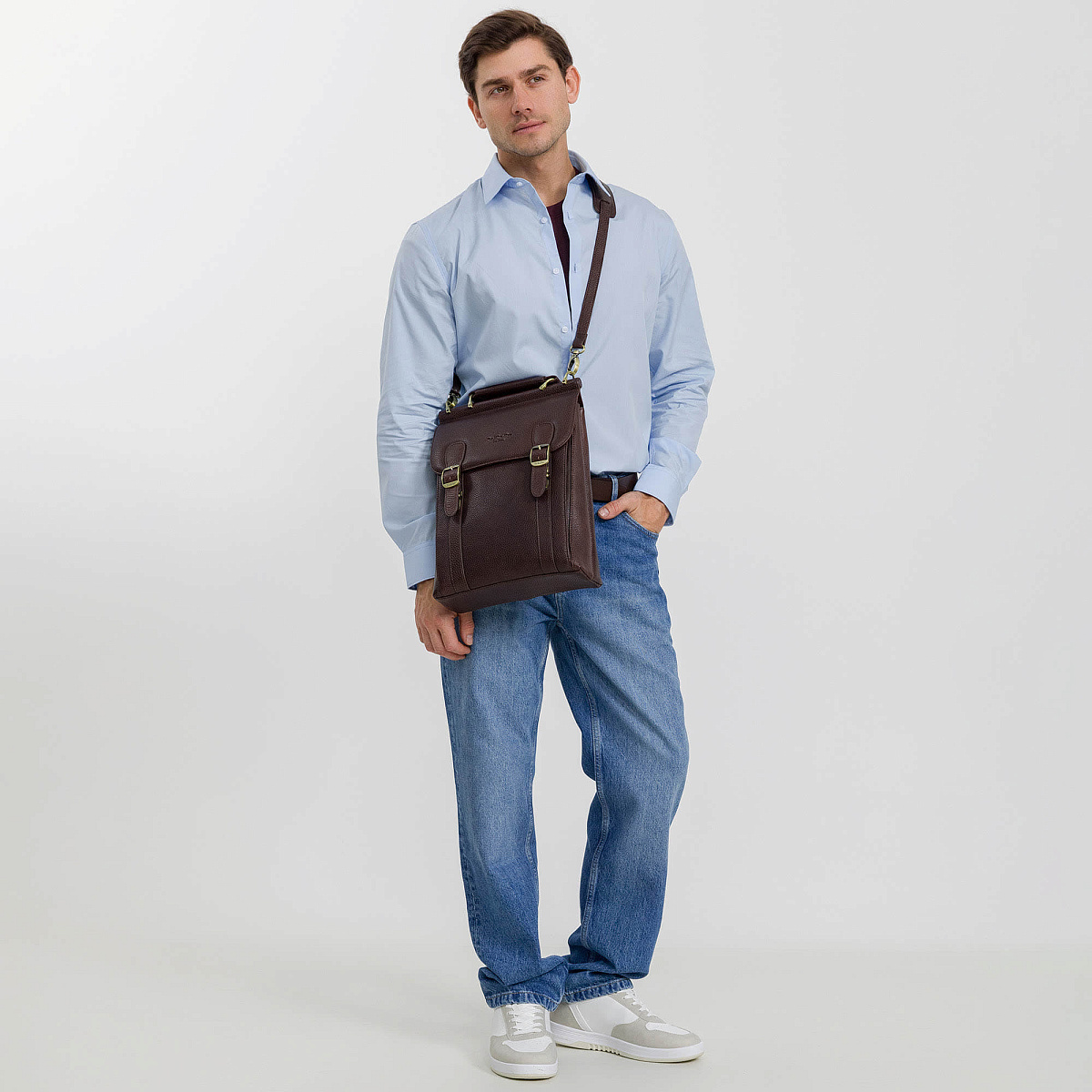 Сумка планшет Dr.Koffer из натуральной кожи коричневый