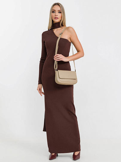 Женская сумка Dr.Koffer из натуральной кожи бежевая