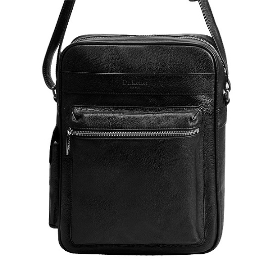 Сумка через плечо Dr.Koffer из натуральной кожи черная