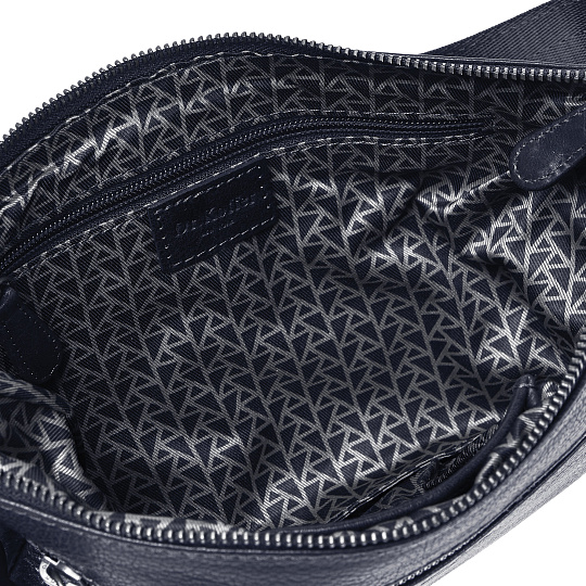 Сумка на пояс Dr. Koffer из натуральной кожи синяя