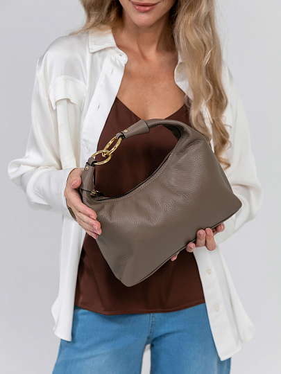 Женская сумка Dr.Koffer из натуральной кожи светло-бежевая