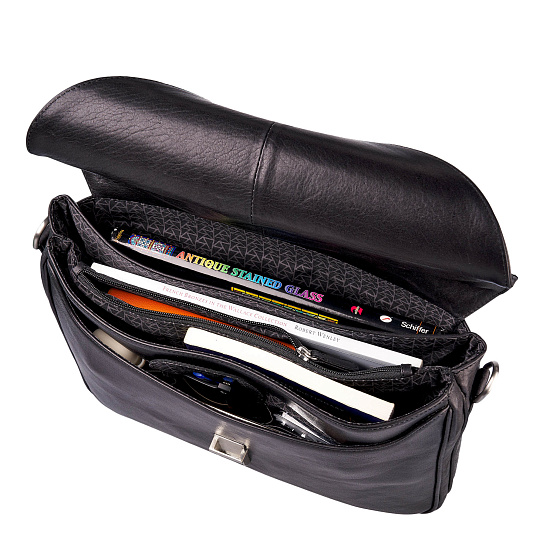 Портфель Dr.Koffer из натуральной кожи черный