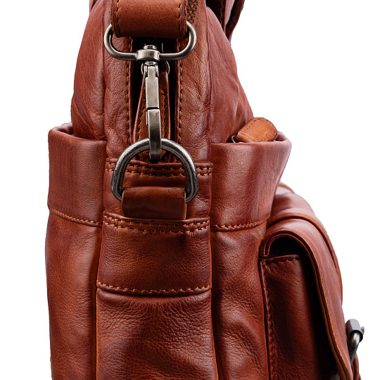 Деловая сумка Dr.Koffer из натуральной кожи коричневая