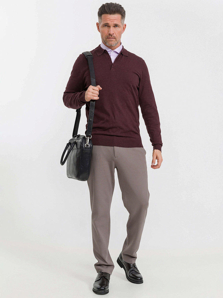 Деловая сумка Dr.Koffer из натуральной кожи черная