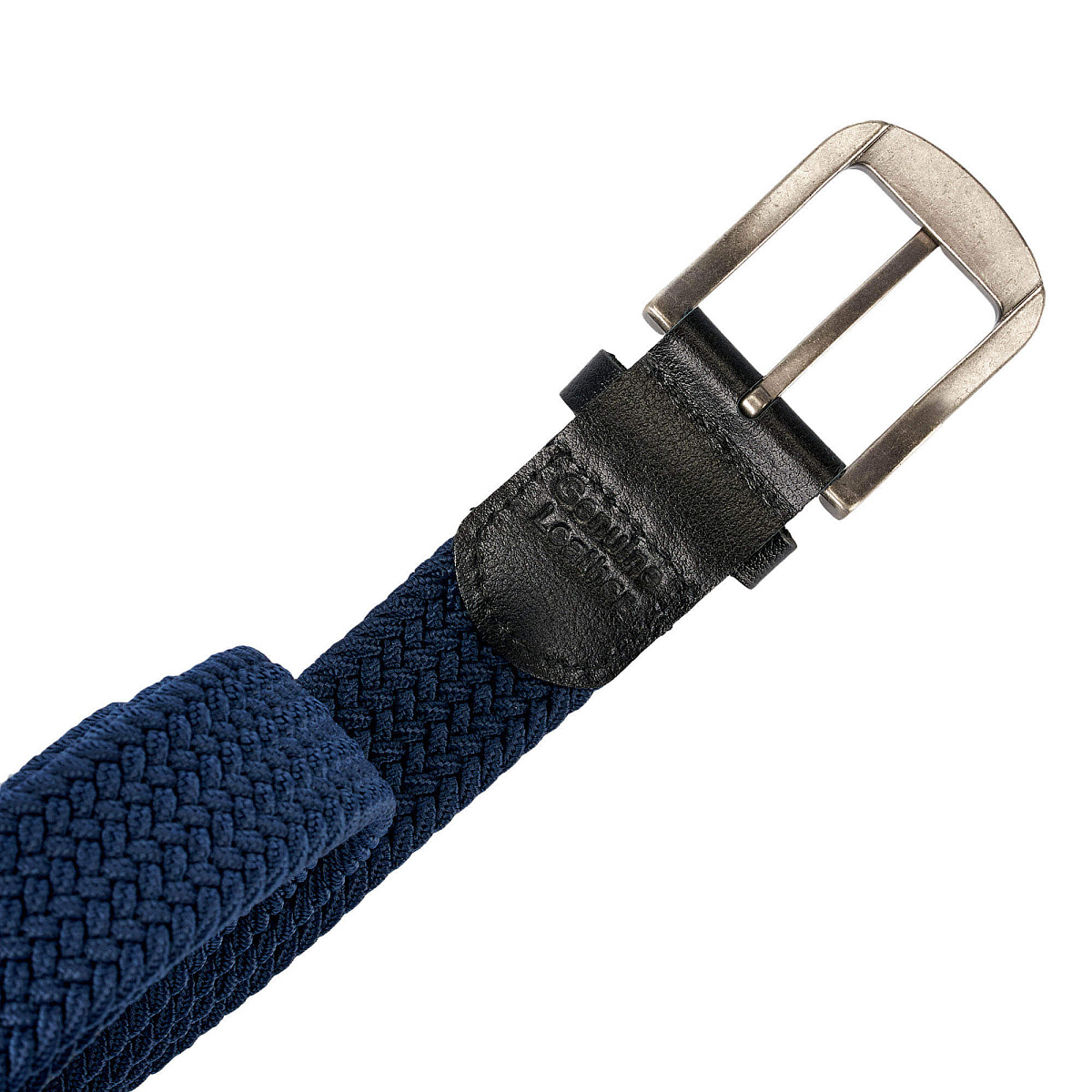 Ремень Dr.Koffer из натуральной кожи и текстиля синий