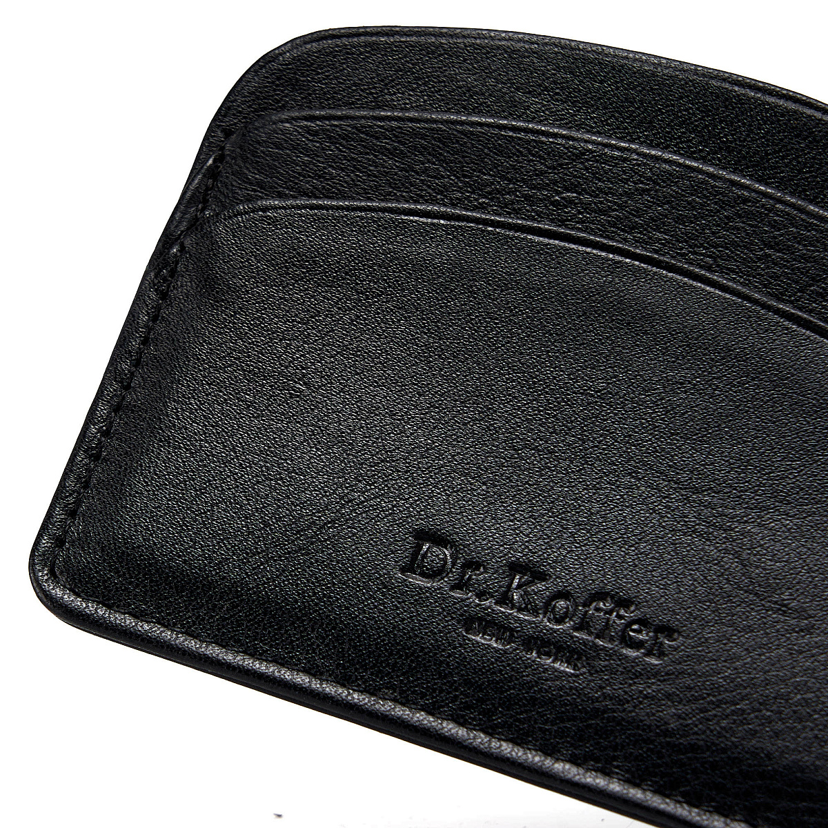 Кредитница Dr.Koffer из натуральной кожи черная