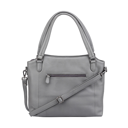 Женская сумка Dr.Koffer из натуральной кожи серая