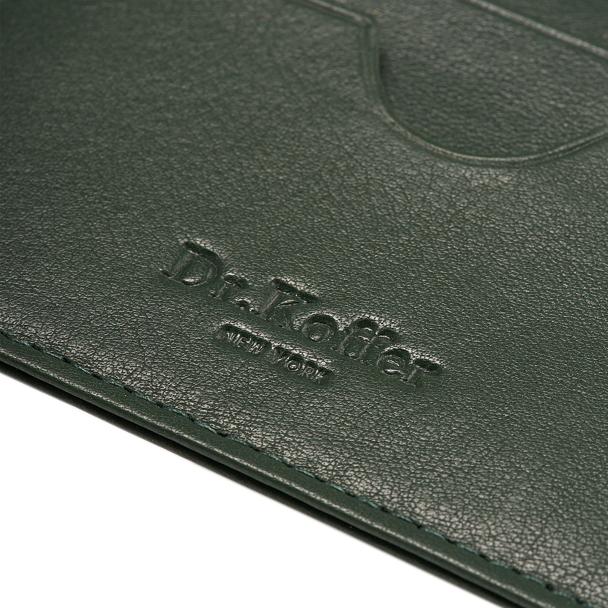 Кредитница Dr.Koffer из натуральной кожи зеленая