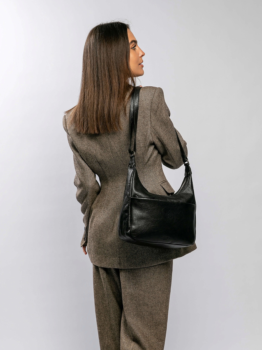 Женская сумка Dr.Koffer из натуральной кожи черная