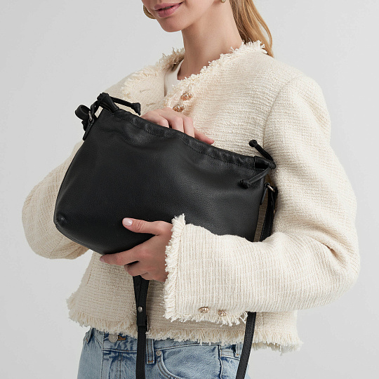 Женская сумка Dr.Koffer из натуральной кожи чёрная