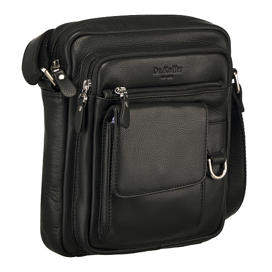 Сумка через плечо Dr.Koffer из натуральной кожи черная