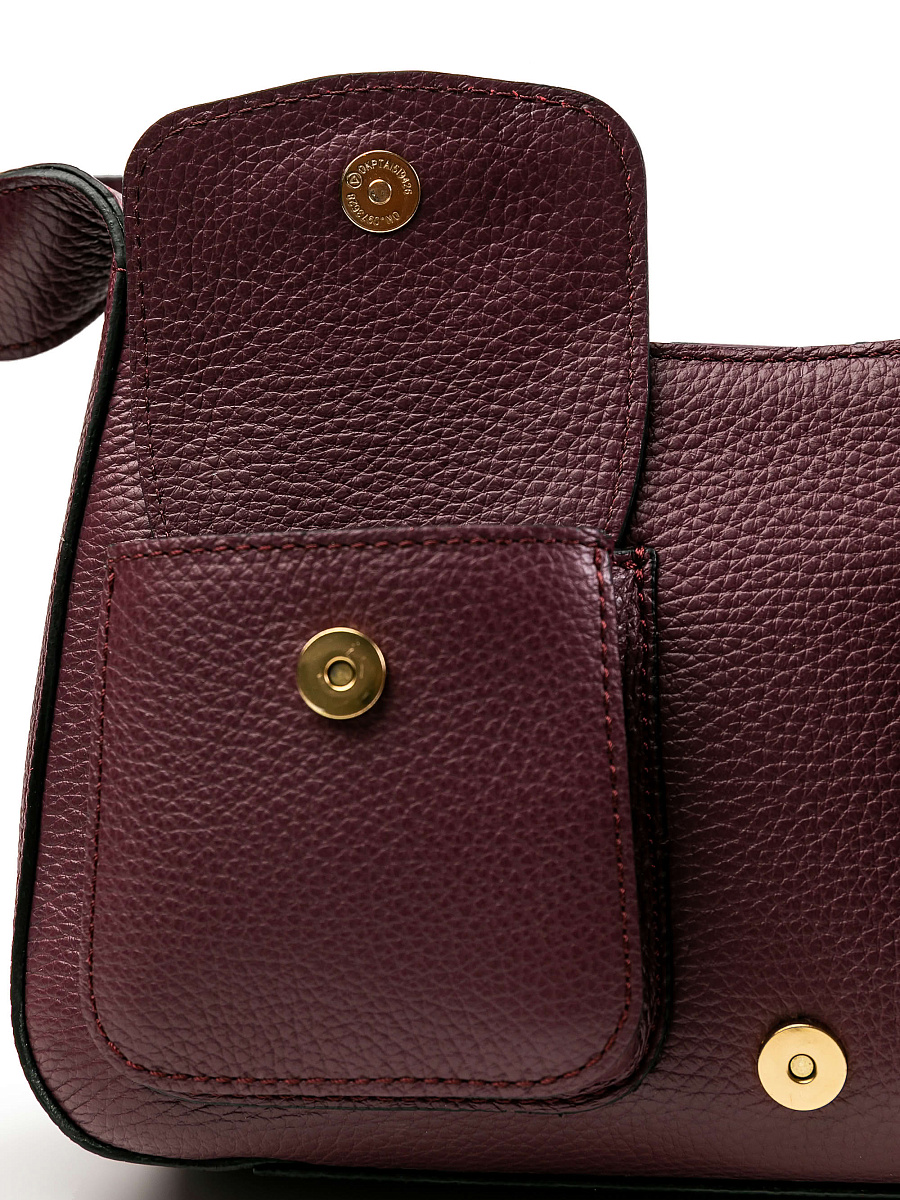 Женская сумка Dr.Koffer из натуральной кожи бордовая