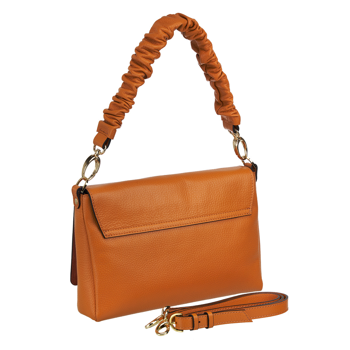 Женская сумка Dr. Koffer из натуральной кожи оранжевая
