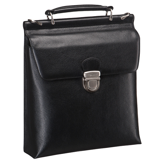 Сумка планшет Dr.Koffer из натуральной кожи черный